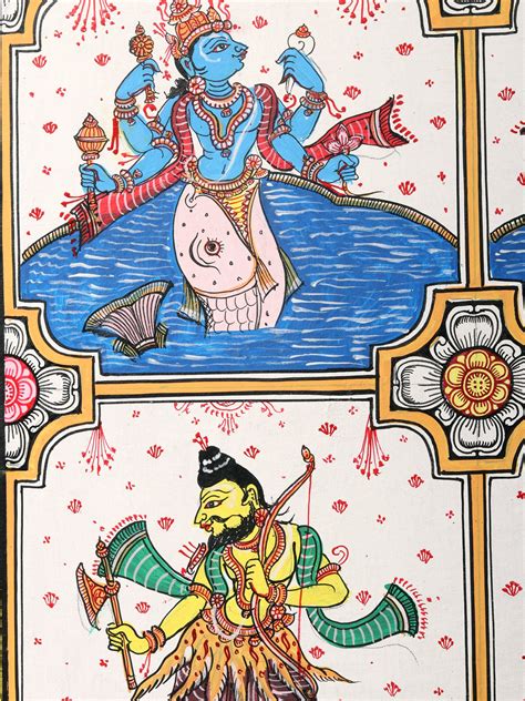 Dashavatara Of Lord Vishnu Patachitra Art Exotic India Art