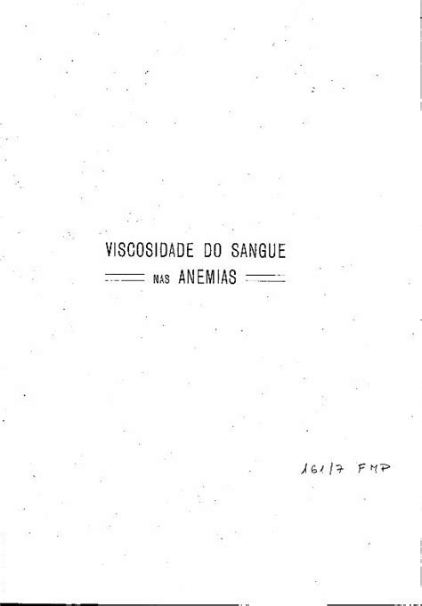 PDF VISCOSIDADE DO SANGUE NAS ANEMIASrepositorio Aberto Up Pt