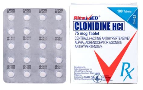 Ritemed Clonidine Hydrochloride 75mcg Tablet 1s Price In The