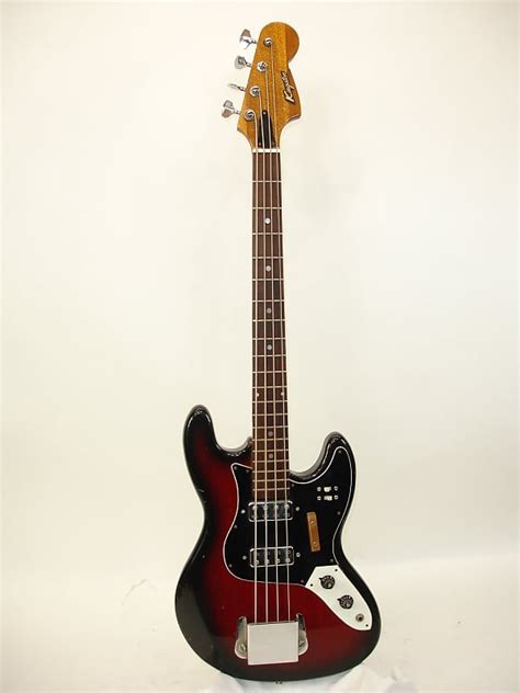 Vintage Kingston 4 String Electric Bass Guitar Sunburst Reverb