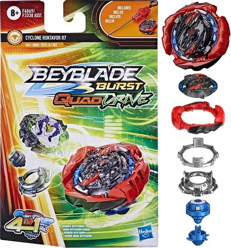 Beyblade Burst Quaddrive Cyclone Roktavor R7 Hasbro Original