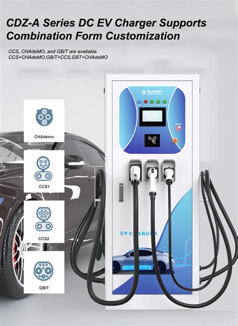 Bluesky 142kw Ccs Chademo Ev Dc Ac Integrated 3 Connector Charging Pile Electric Vehicle Car