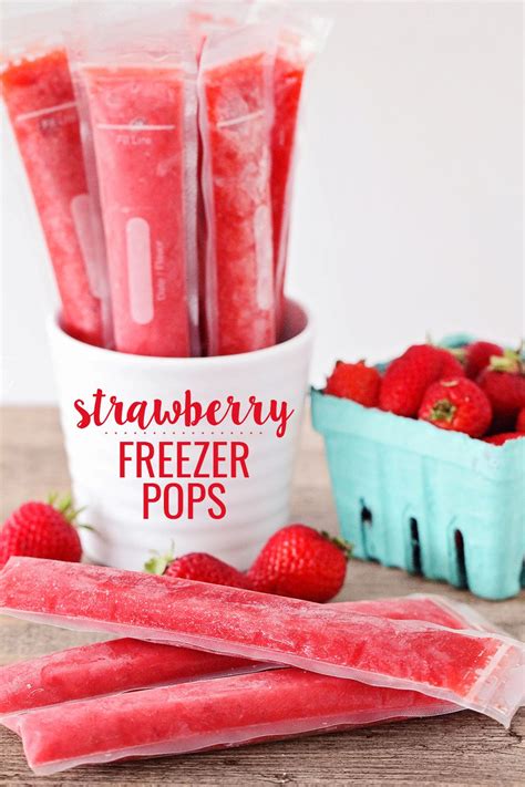 Strawberry Freezer Pops The Baker Upstairs Recipe Freeze Pop