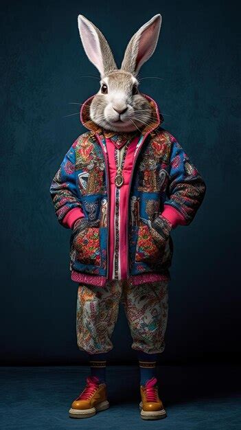 Premium Ai Image A Rabbit Wearing A Jacket