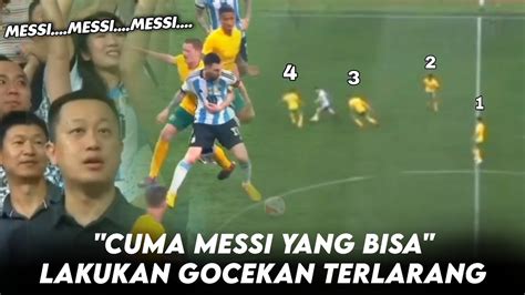 MESSI NGAMUK Lihatlah Cara Messi Lakukan Gocekan Terlarang Lewati 4