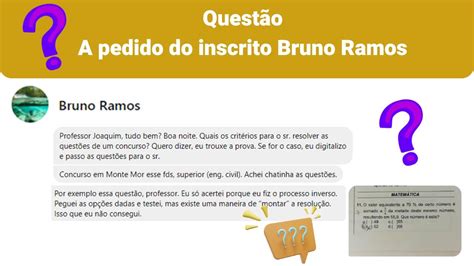 QUESTÃO A PEDIDO DO INSCRITO BRUNO RAMOS YouTube