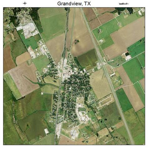 Aerial Photography Map of Grandview, TX Texas