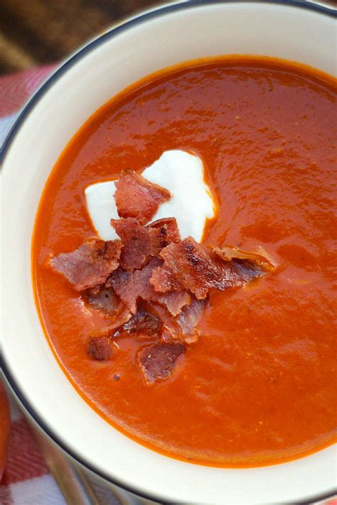 Smoked Tomato Bacon Soup Recipe Reluctant Entertainer