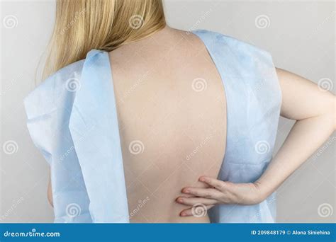 A Woman At The Doctor S Appointment With Back Pain Treatment Of Spinal