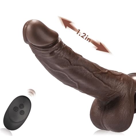 Inch Realistic Vibration Black Huge Dildo Fleshline