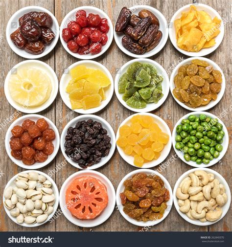 Collection Of Dried Fruits Background Stock Photo 262840370 Shutterstock