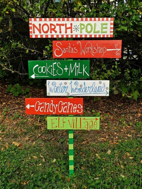 Christmas Yard Sign The North Pole Sign Whoville Sign Polar Etsy