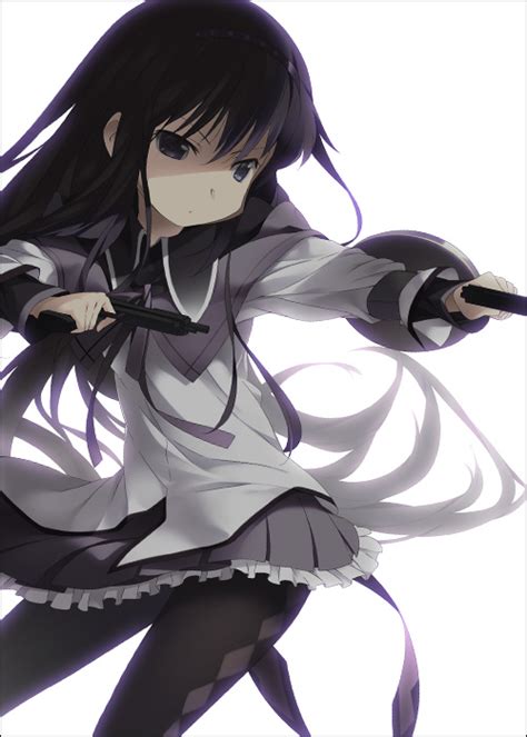 The Big Imageboard Tbib Aiming Akemi Homura Black Eyes Black Hair