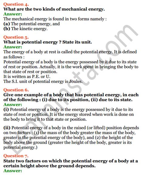 Selina Concise Physics Class 7 ICSE Solutions Chapter 3 Energy