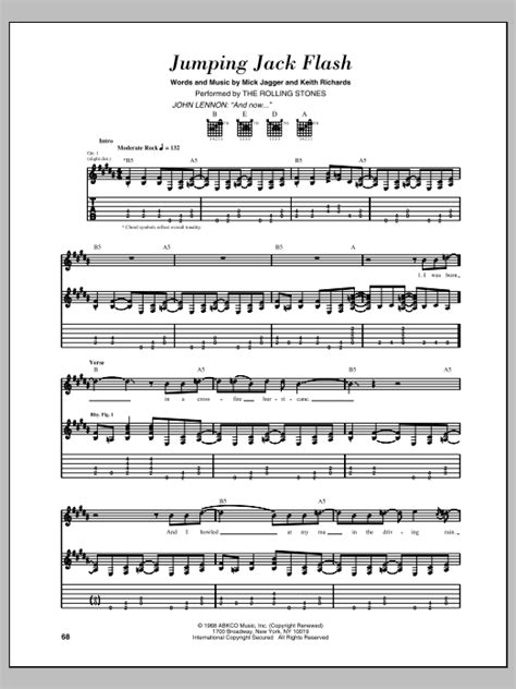 Jumping Jack Flash by The Rolling Stones - Guitar Tab - Guitar Instructor