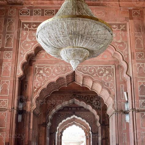 Architectural Detail Of Jama Masjid Mosque Old Delhi India The