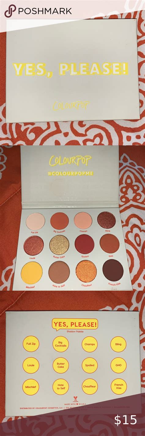 Colourpop Yes Please Palette Colourpop Colorful Eyeshadow Fall