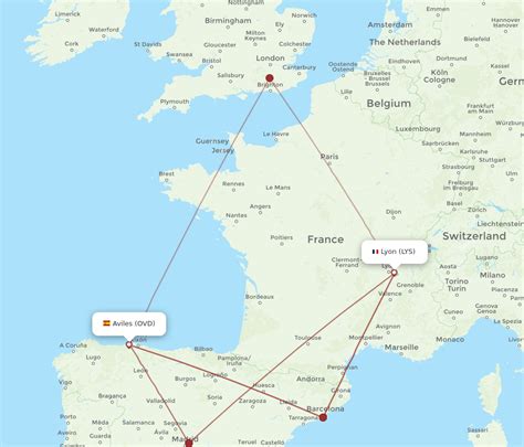 Flights From Asturias To Lyon Ovd To Lys Flight Routes