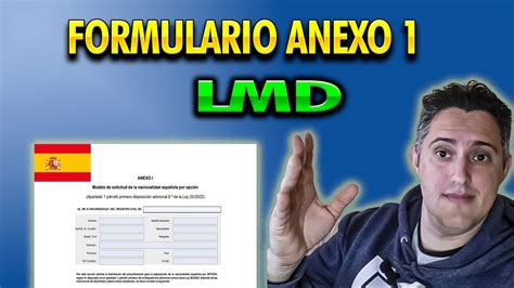 TUTORIAL COMO RELLENAR FORMULARIO ANEXO 1 LMD YouTube