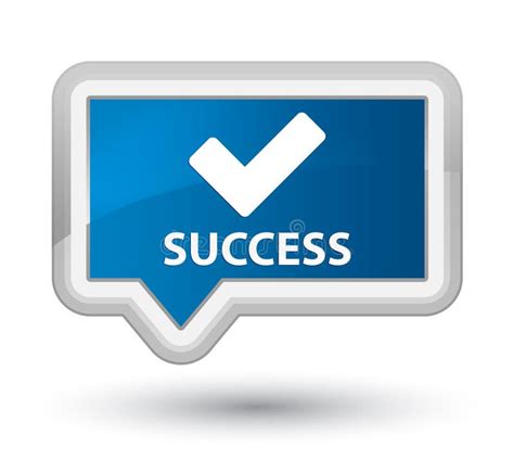 Success Validate Icon Prime Blue Banner Button Stock Illustration