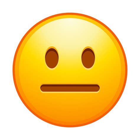 Premium Vector Top Quality Emoticon Expressionless Emoji Straight