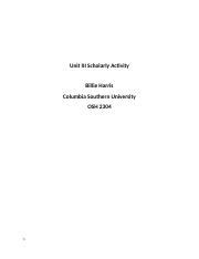 Unit Iii Safety Docx Unit Iii Scholarly Activity Billie Harris