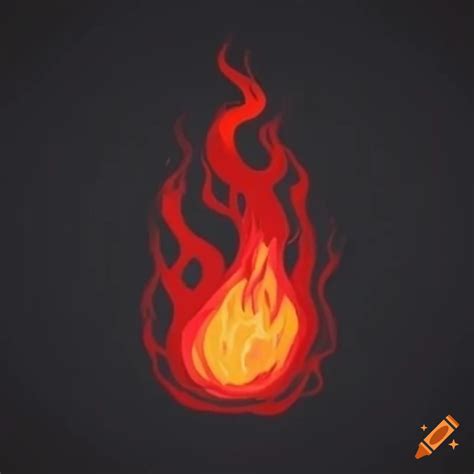 Anime Style Red Flame Art On Dark Background On Craiyon