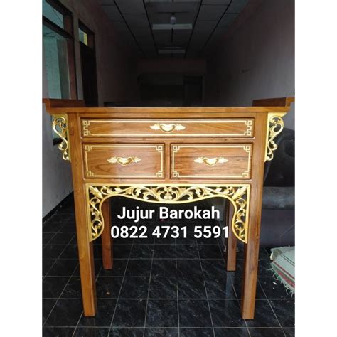 Jual Meja Altar Meja Sembahyang Kayu Jati Ukir Jujur Barokah Shopee