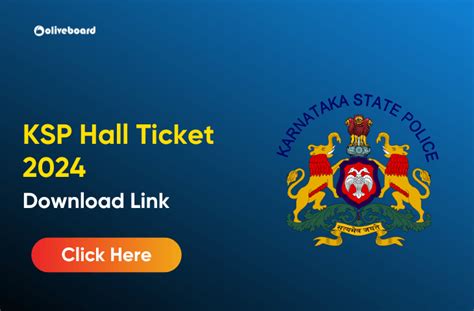 Ksp Hall Ticket 2024 Out Karnataka Constable Admit Card Link