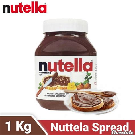 Jual SELAI COKLAT KACANG NUTELLA CHOCOLATE HAZELNUT SPREAD 1KG HALAL