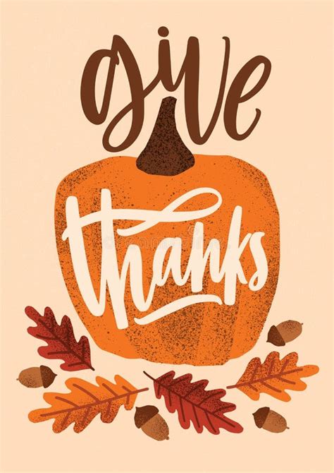 Give Thanks Holiday Lettering Handwritten With Cursive Font And