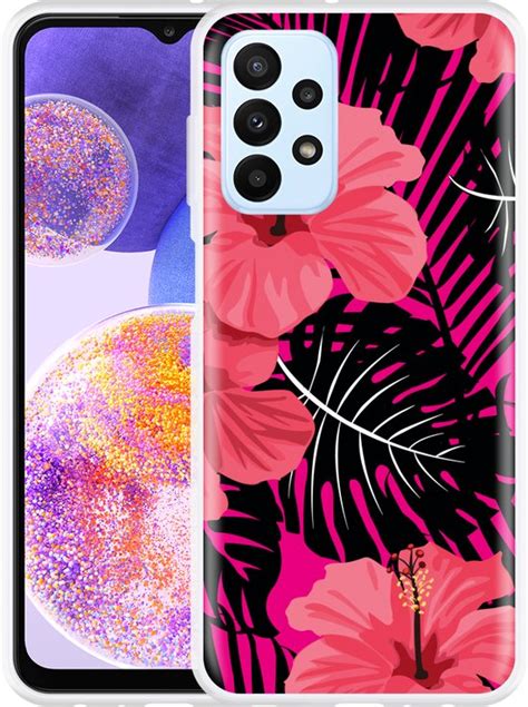 Cazy Hoesje Geschikt Voor Samsung Galaxy A23 Tropical Flowers Bol