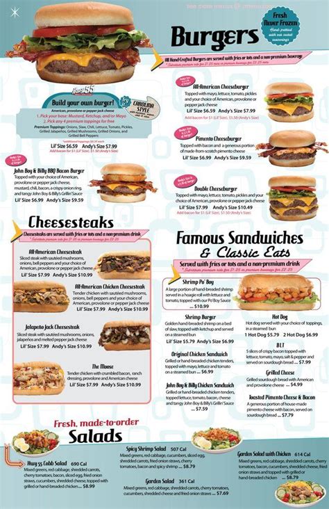 Menu at Hwy 55 Burgers Shakes & Fries restaurant, Murrells Inlet