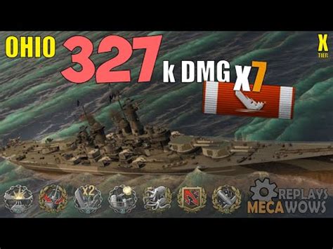 Battleship Ohio 7 Kills 327k Damage World Of Warships Gameplay