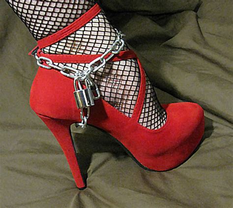 Chain Bondage Ankle Cuffs High Heels Locking Cuffs Shoe Etsy