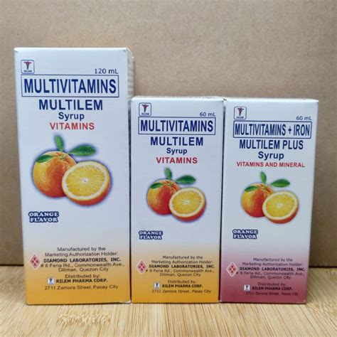 Multilem Multivitamins 60ml 120ml Syrup Shopee Philippines