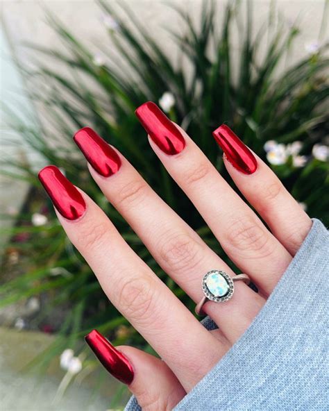 37 Red Chrome Nails That Will Turn Heads Nail Designs Daily