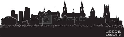 Leeds England Skyline Detailed Vector Silhouette By Yurkaimmortal