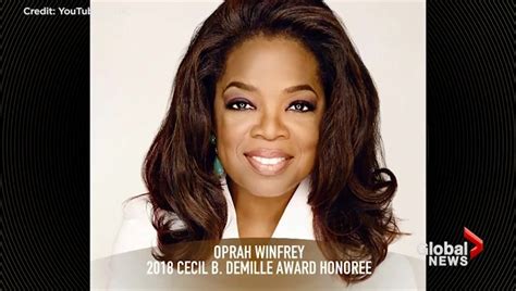 Oprah Winfrey receiving Cecil B. DeMille Award at 2018 Golden Globes ...