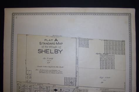 Plat A Standard Map Village Of Shelby Oceana County Michigan