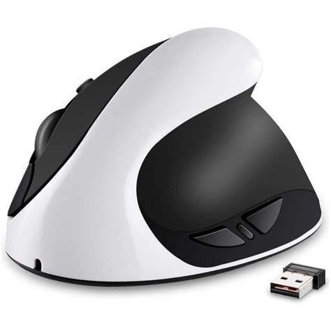 Souris Verticale Souris Ergonomiques Sans Fil 2 4 G Rechargeables Avec Récepteur Usb 6 Boutons