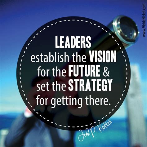 Leaders Establish The Vision For The Future Strategy For Getting