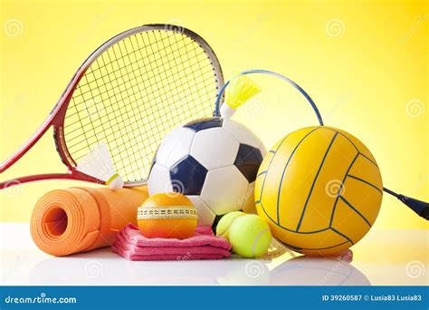 Sport Equipment And Fitness Items Stock Image Image Of Racket