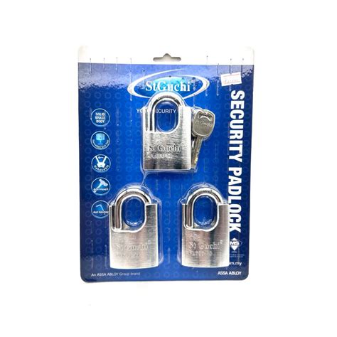 St Guchi Padlock SGPL 600 Security GUARDED ANTI CUT ANTI RUST KEY