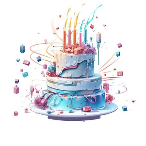 Ai Generative Birthday Cake Illustration Birthday Cake Celebration