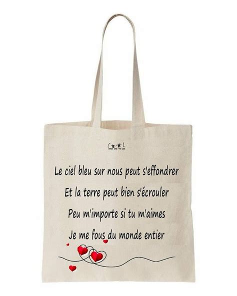 Tote bag tote bag hymne à l amour tote bag mariage tote bag mariée