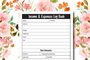 Income And Expense Log Book KDP Interior Graphic By Craft Studios