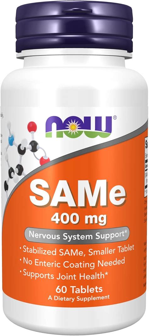 Amazon NOW Supplements SAMe S Adenosyl L Methionine 400 Mg