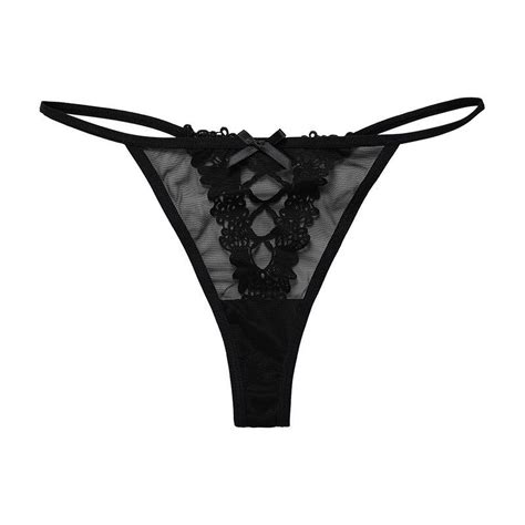 Lqcmbyf Black Thongs For Women Womens Sexy Thongs No Show Panties