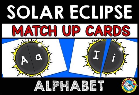 Solar Eclipse Kindergarten Alphabet Match Up Solar Eclipse 2017 Activities Alphabet